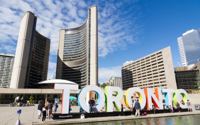 Nathan Phillips Square Nathan Phillips Square Toronto sign in front of Toronto City Hall.