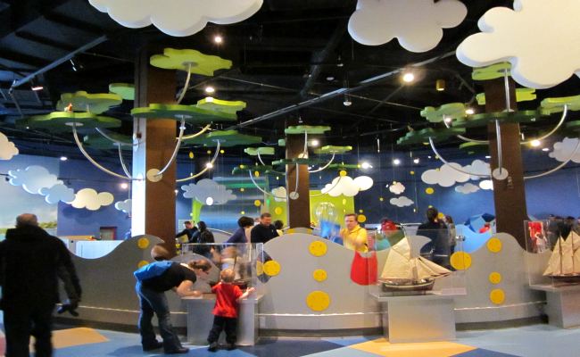 Kids play in the KidSpark room at the Ontario Science Centre.